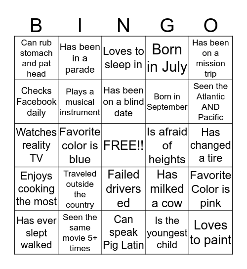 Bingo Card