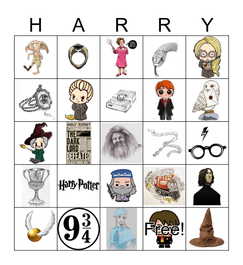 HARRY POTTER BINGO Card