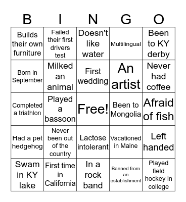 Wedding Bingo Card