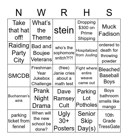Northwest Bingo Card
