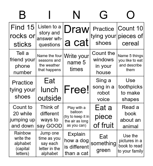 JULY BINGO Card