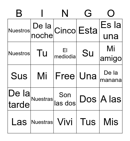 Bingo Card