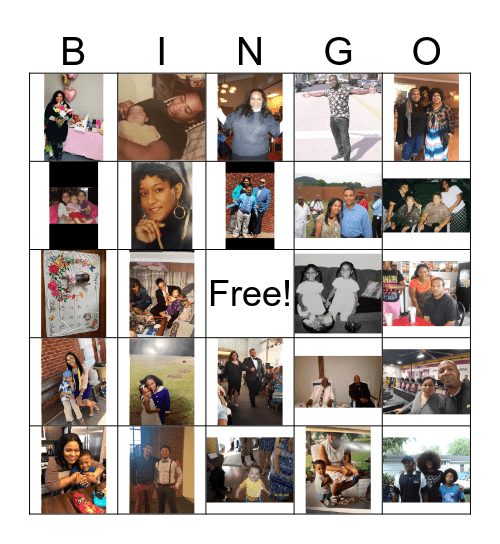 Thomas Family BINGO Card