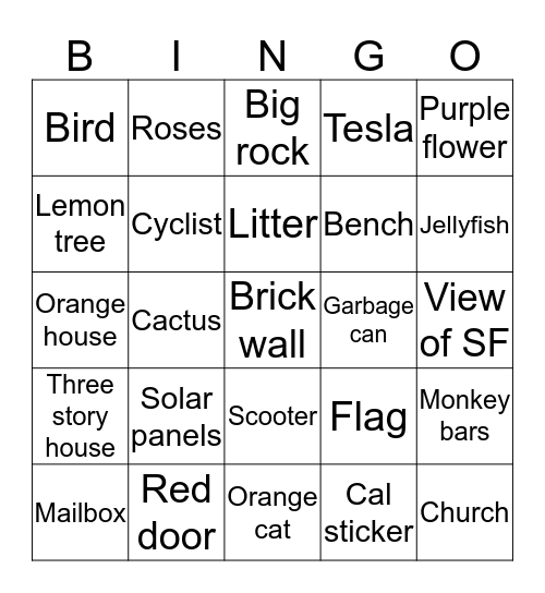 Birthday Bingo Card