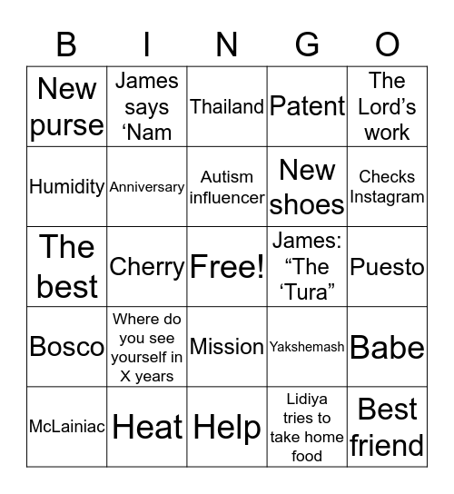 McLainiac Does Mothers Day Bingo Card