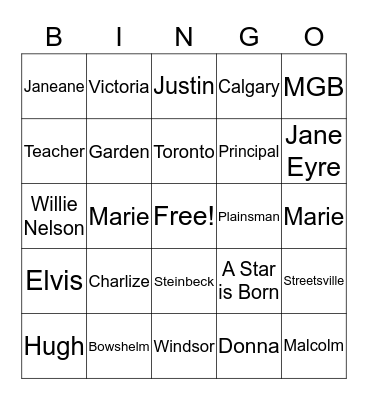 Mother's Day Bingo Card