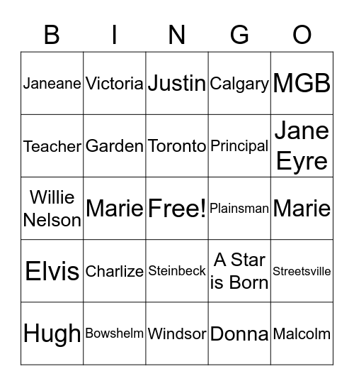 Mother's Day Bingo Card