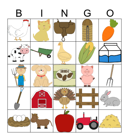 Bondgårdsbingo Card