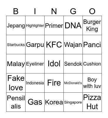 Nay  Bingo Card