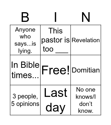WOBC Revelation Bingo Card