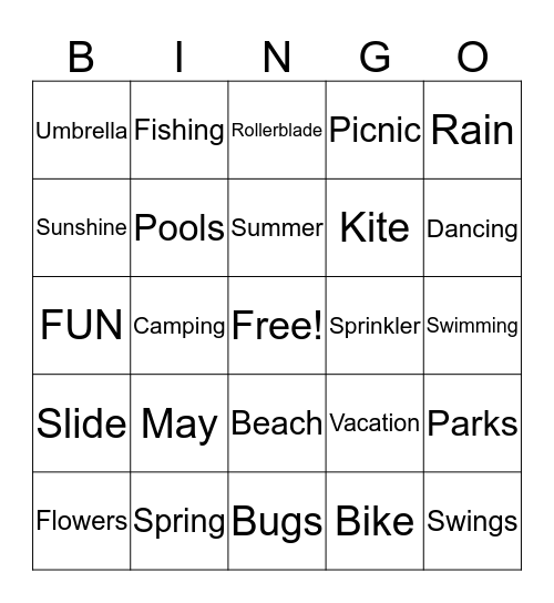 Sunday Funday Bingo Card