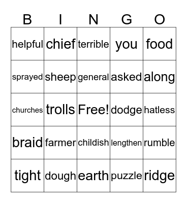 SPIRE level 5 Bingo Card