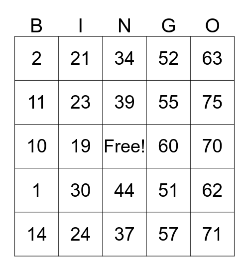 franciele Bingo Card