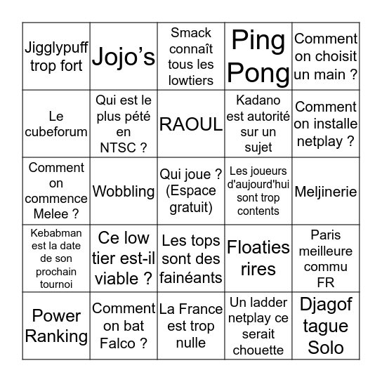 Bingo Discord LFM Bingo Card