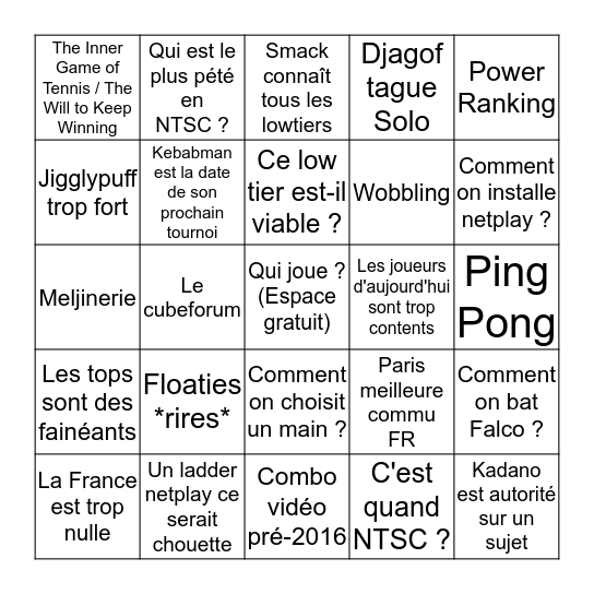 Bingo Discord LFM Bingo Card