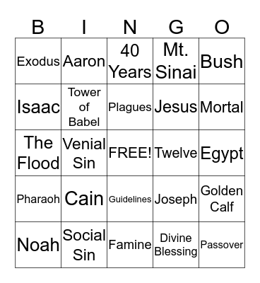 Chapter 4 Test Bingo Card