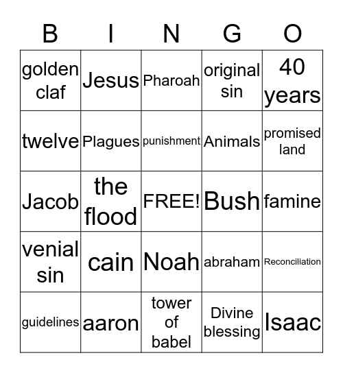 my bingo board Bingo Card