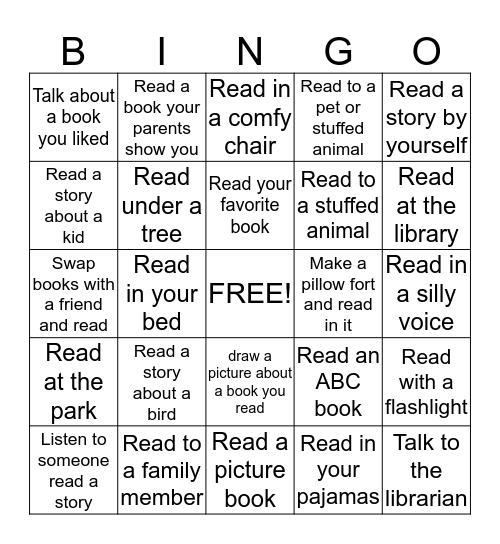 Literacy Lingo Bingo Card