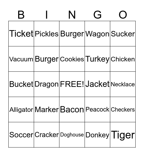 Blake's BINGO (k/g medial) Bingo Card