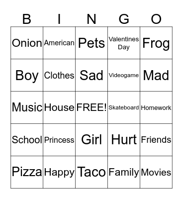 Bingo Card