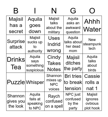 Enjoy the Show - Bingo  Bingo Card