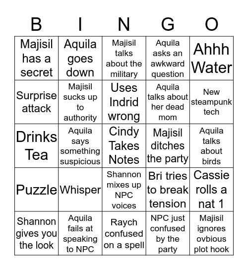 Enjoy the Show - Bingo  Bingo Card