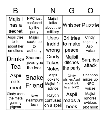 Enjoy the Show - Bingo  Bingo Card