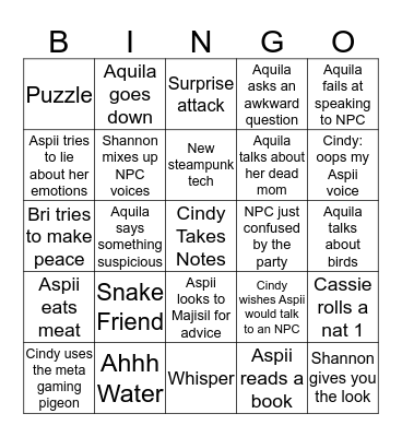 Enjoy the Show - Bingo  Bingo Card