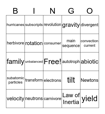 Bingo Card