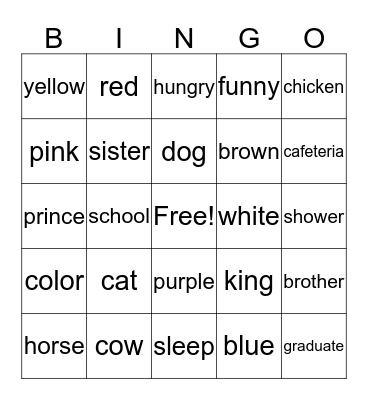 Bingo in ASL Bingo Card