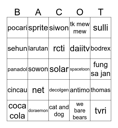 Bingo Card