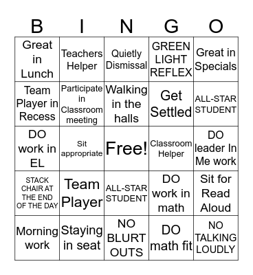 Nick's Good Deeds Board Bingo Card