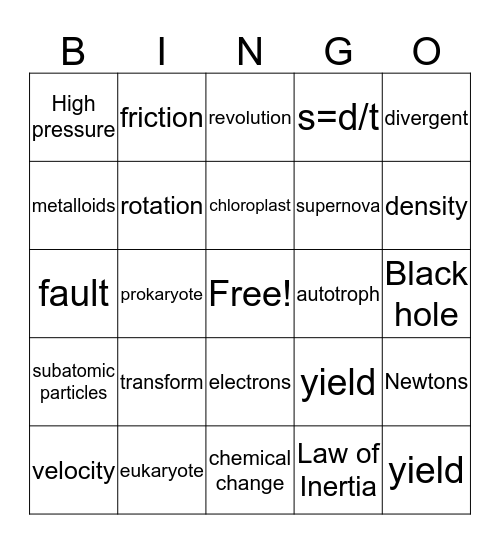 Bingo Card