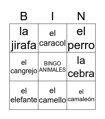Adivina, adivinanza Bingo Card