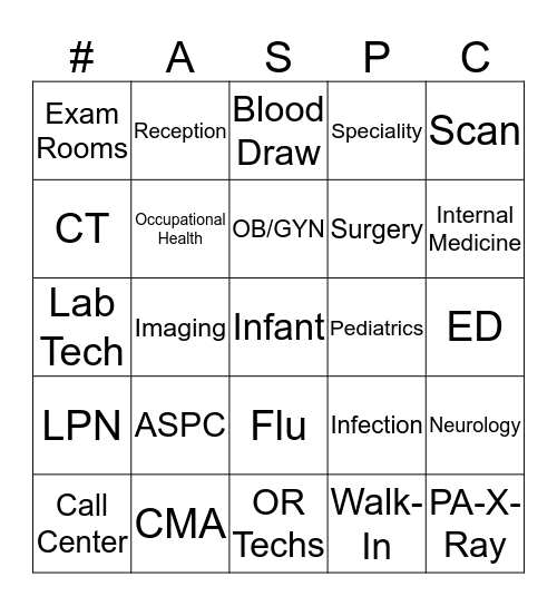 ASPIRUS WEEK BINGO Card