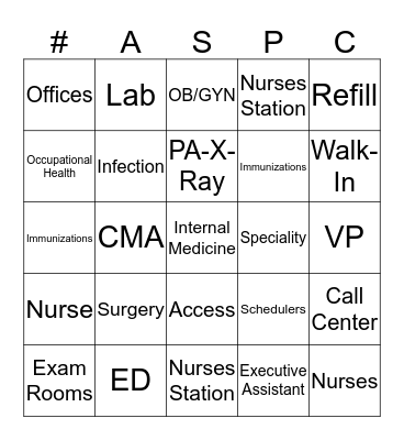 ASPIRUS WEEK BINGO Card