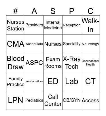 ASPIRUS WEEK BINGO Card