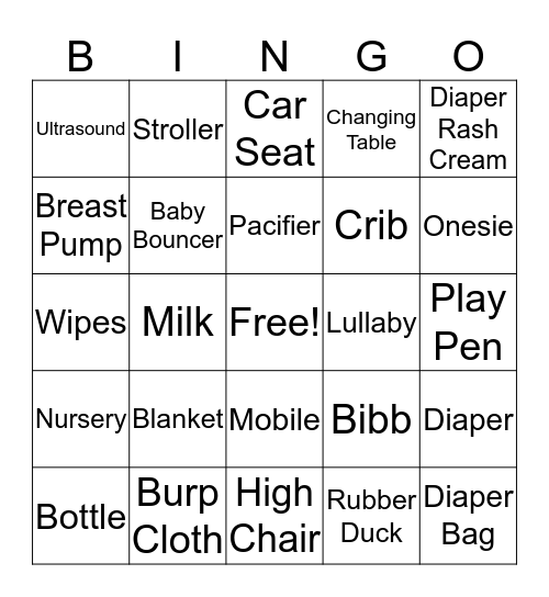 Baby Braxton's Bingo Game Bingo Card