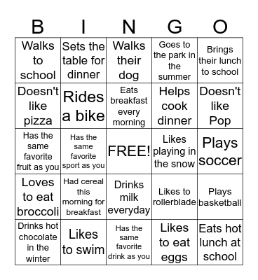 Find Someone Who…... Bingo Card