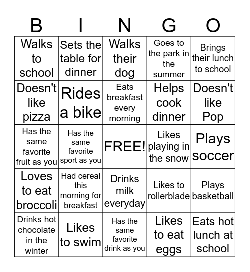 Find Someone Who…... Bingo Card