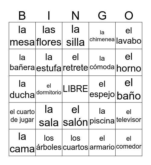 LA CASA Bingo Card