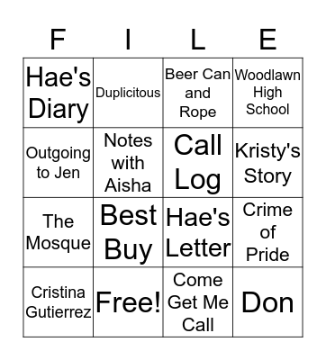 SERIAL BINGO Card