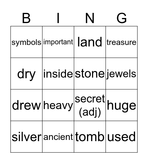 Bingo: p68 Bingo Card