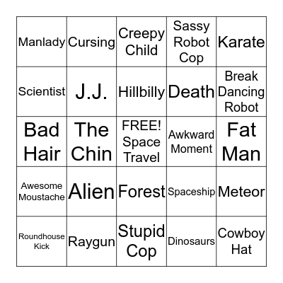 Best of the Worst - SciFi Bingo Card