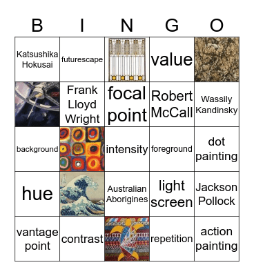 Art Masterpiece Bingo Card