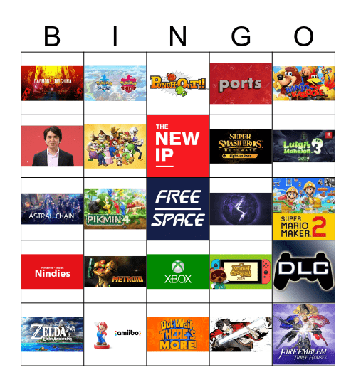 Nintendo e3 Direct Bingo Card