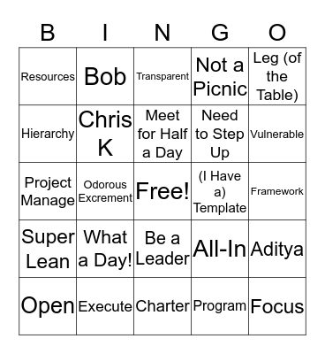 For the LULZ Bingo Card