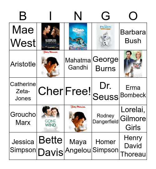 Bridal Bingo Card