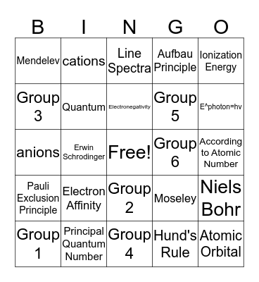 bingo Card
