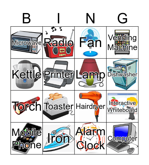 Machines Bingo Card